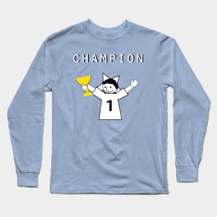 Champion with a trophy doodle Long Sleeve T-Shirt